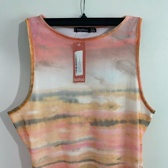 NTW Boohoo midi dress multicolor tie-dye - Picture 5 of 7